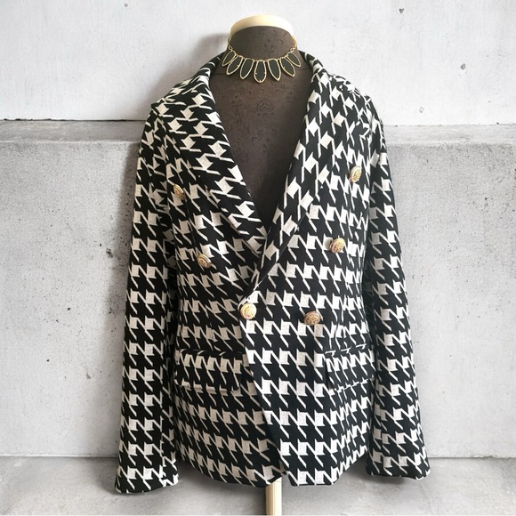 Tyler Böe houndstooth blazer Size Large Tyler Boe - Picture 5 of 12